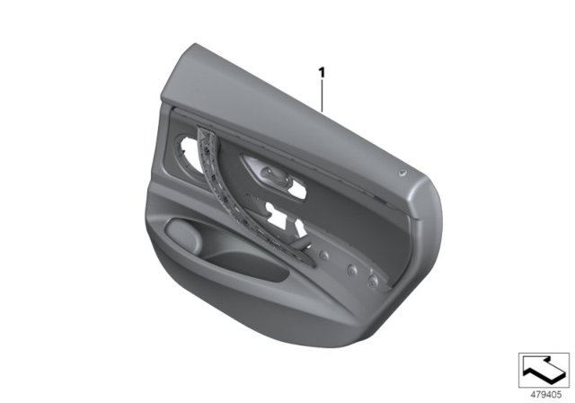 2014 BMW 328i GT xDrive Door Trim, Rear Diagram