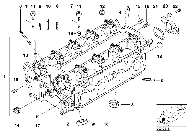 2000 BMW Z8 Cover Diagram for 11127830117