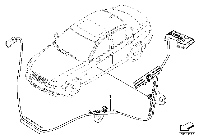 2008 BMW 328i Door Handle Illumination Diagram