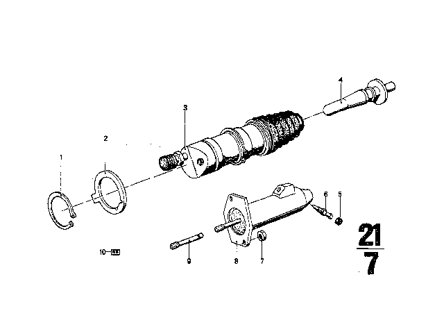 1974 BMW 3.0CS Clutch Control Diagram 3