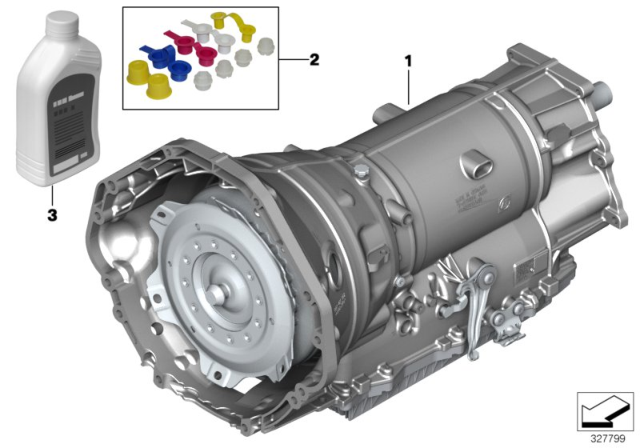 2010 BMW 550i GT xDrive Automatic Transmission GA8HP70Z Diagram