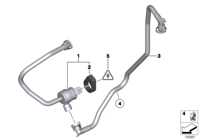 2010 BMW 528i Fuel Tank Breather Valve Diagram