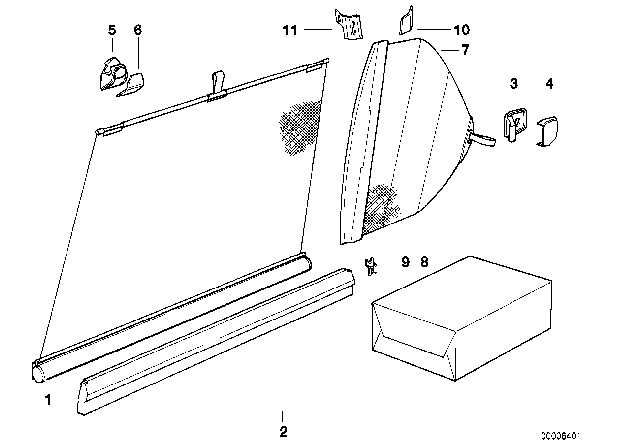 1993 BMW 535i Hook Diagram for 51161946206