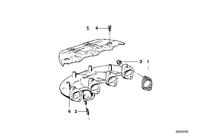 1980 BMW 320i Exhaust Manifold Diagram 2