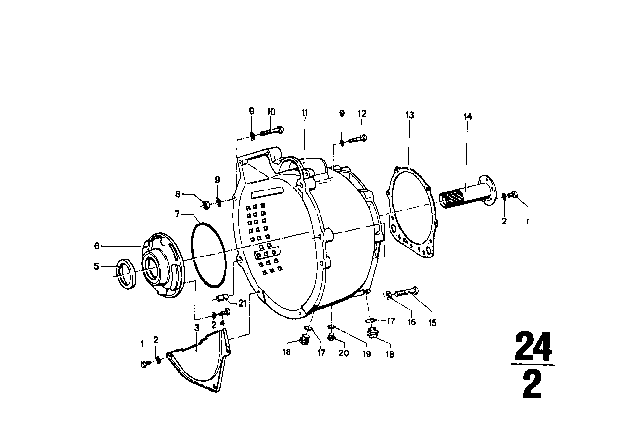 1972 BMW 2002 Mounting Parts / Suspension (ZF 3HP12) Diagram 1