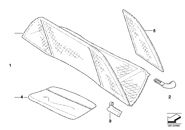 2006 BMW 330Ci Wind Deflector Diagram