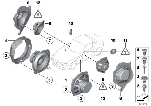 2014 BMW Z4 Tweeter Diagram for 65139220750