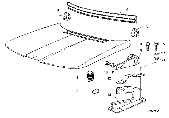 1978 BMW 530i Engine Mood / Mounting Parts Diagram 2