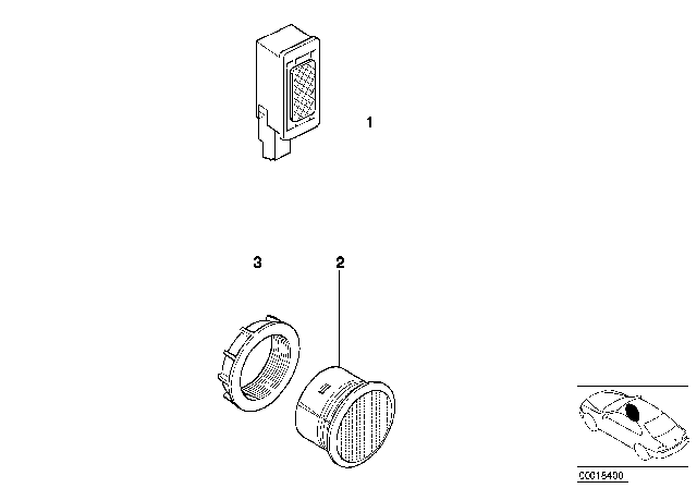 2005 BMW 325xi Single Parts For Hands-Free Facility Diagram