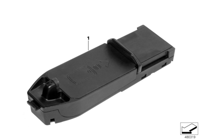 2012 BMW 328i Wireless Charging Storage Diagram