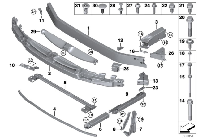 2018 BMW X1 Adapter, Bottom Right Diagram for 51117368482
