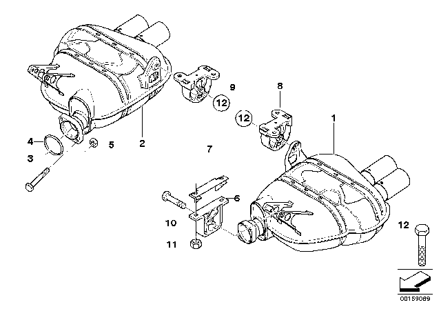 2008 BMW Z4 M Exhaust System Diagram