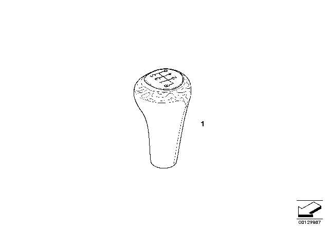 2006 BMW 550i Individual Gear Shift Knob Diagram