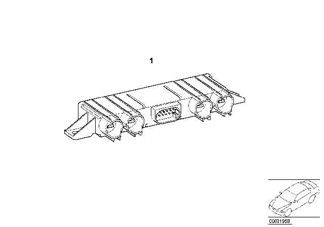 2000 BMW 750iL Control Unit For Catalyst Diagram