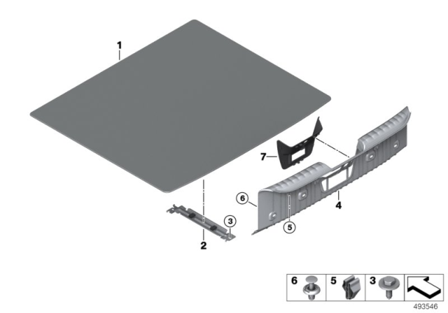 2019 BMW Z4 Trim Panel, Rear Trunk / Trunk Lid Diagram 1