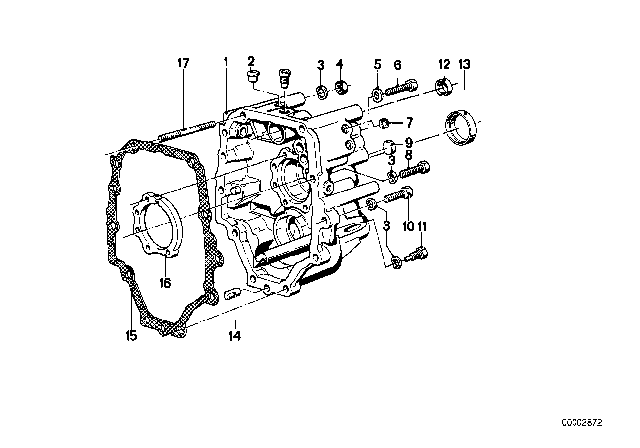 1980 BMW 528i Cover & Attaching Parts (Getrag 262) Diagram