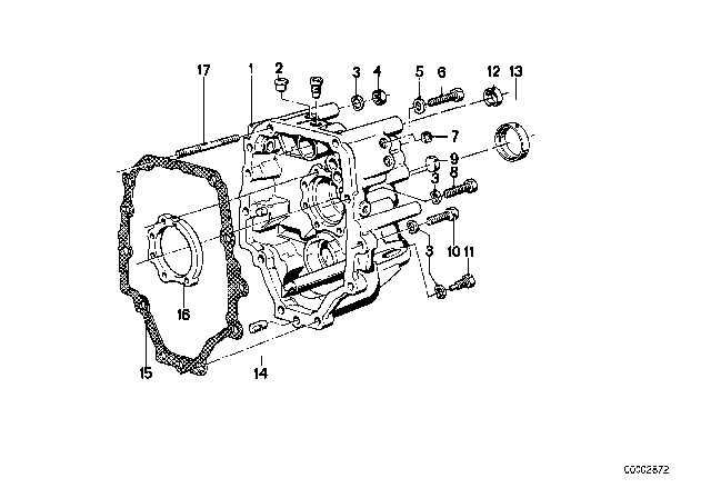 1979 BMW 528i Cover & Attaching Parts (Getrag 262) Diagram