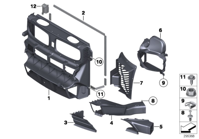 2011 BMW X5 Air Ducts Diagram