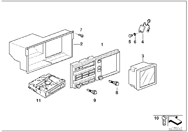 2002 BMW 540i On-Board Monitor Diagram 1