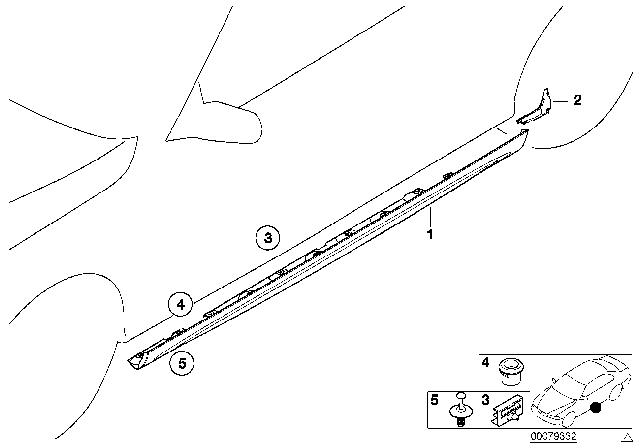 2001 BMW M3 M Trim, Sill / Wheel Arch Diagram