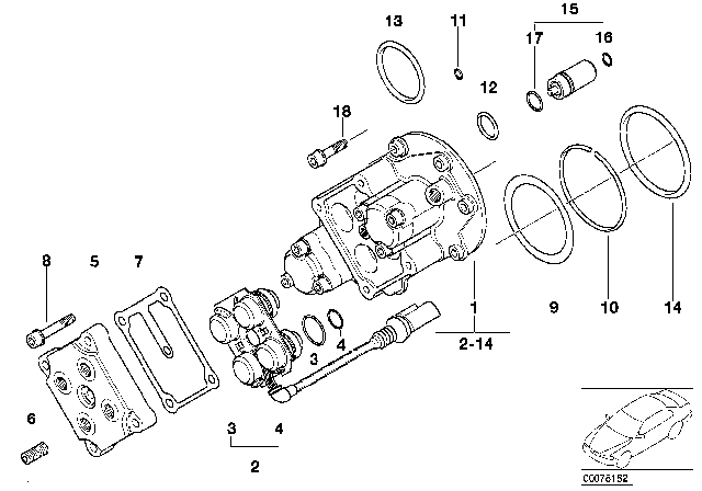 2001 BMW Z8 O-Ring Diagram for 11311317732