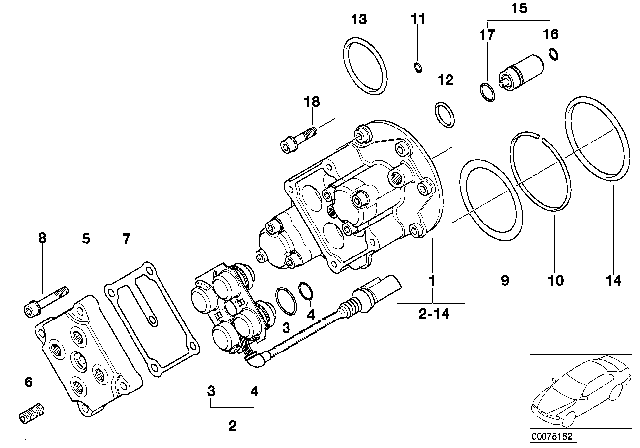 2001 BMW Z8 O-Ring Diagram for 11367830829