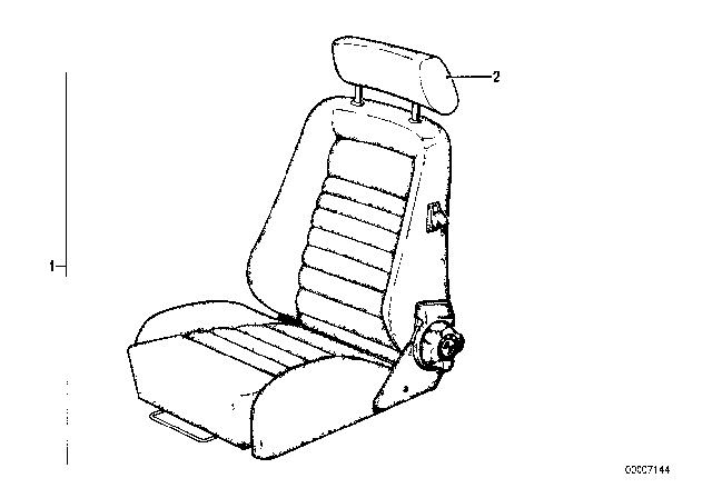 1984 BMW 633CSi Recaro Sports Seat Diagram 4