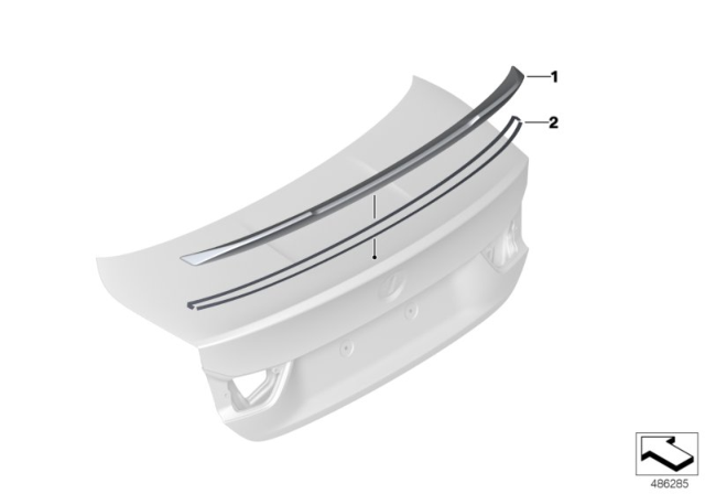 2018 BMW M3 Rear Spoiler Diagram