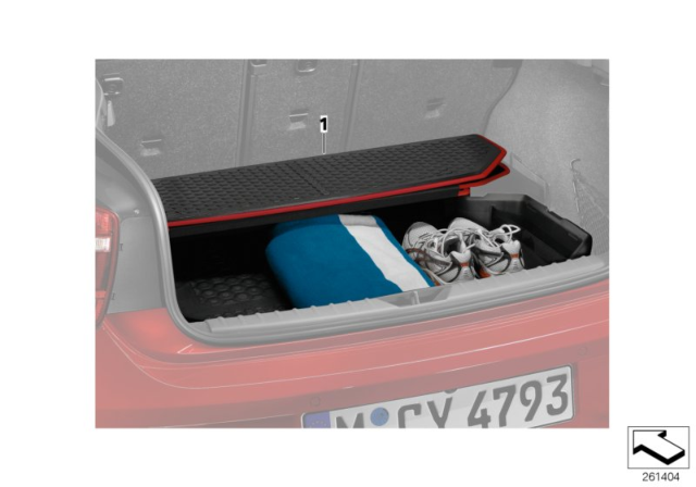 2012 BMW 328i Luggage Compartment Pan Diagram