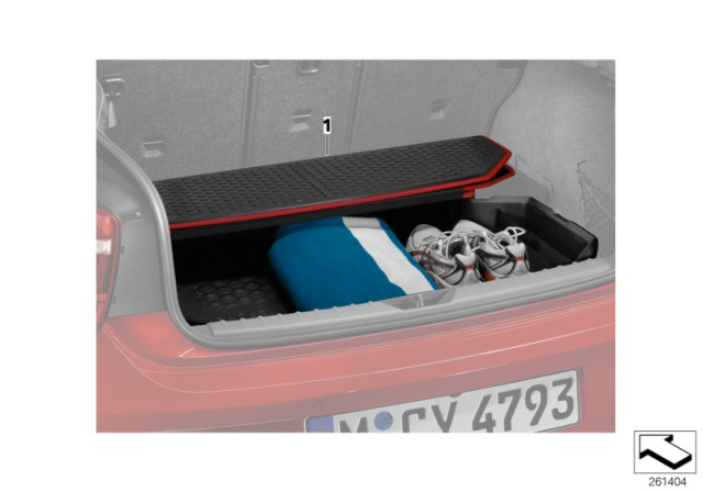 2017 BMW 330i xDrive Luggage Compartment Pan Diagram