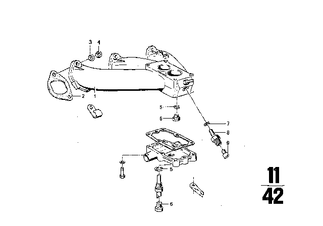 1972 BMW Bavaria Intake Manifold Diagram 1