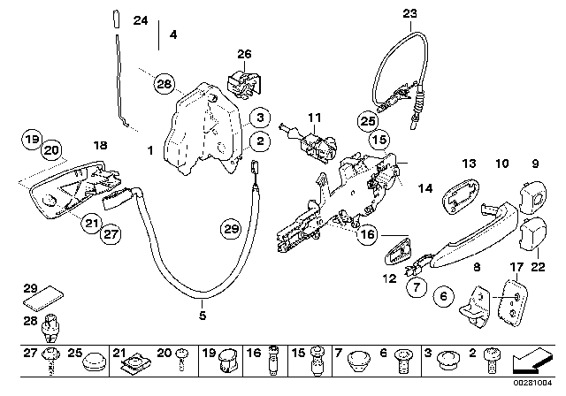 2010 BMW 128i Door Handle, Right Diagram for 51217207558