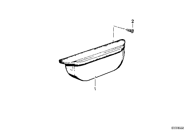 1986 BMW 735i Rear Door Ashtray Diagram