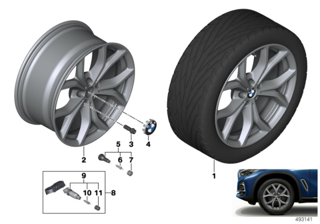 2019 BMW X5 BMW LA Wheel, V-Spoke Diagram 2