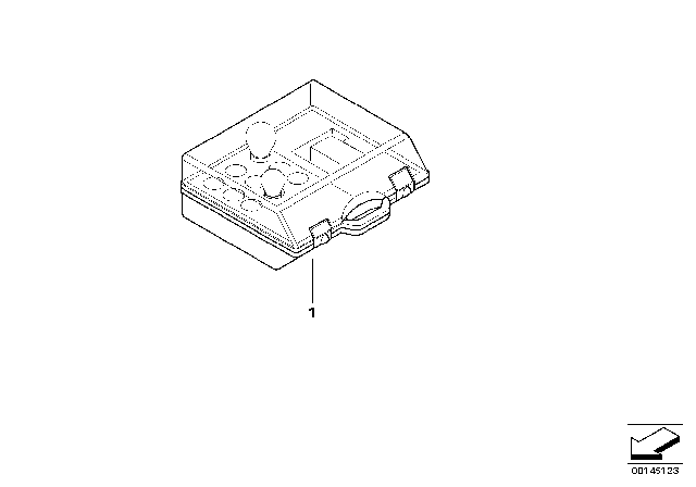 2007 BMW 328i Spare Bulbs Box Diagram 1