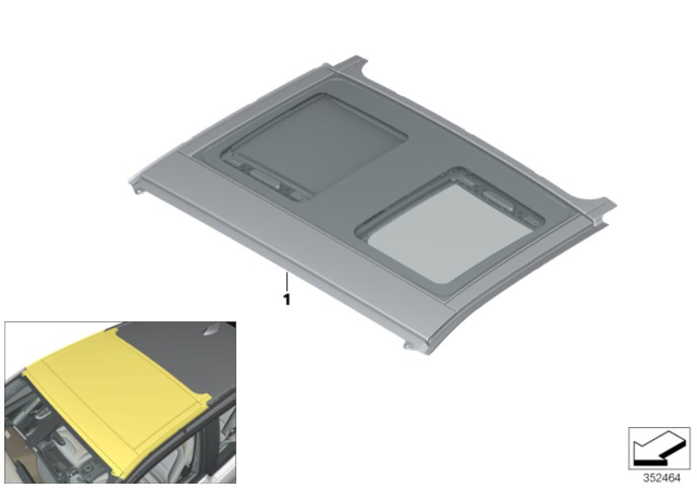 2015 BMW i3 Lift-Up-And-Slide-Back Sunroof Diagram