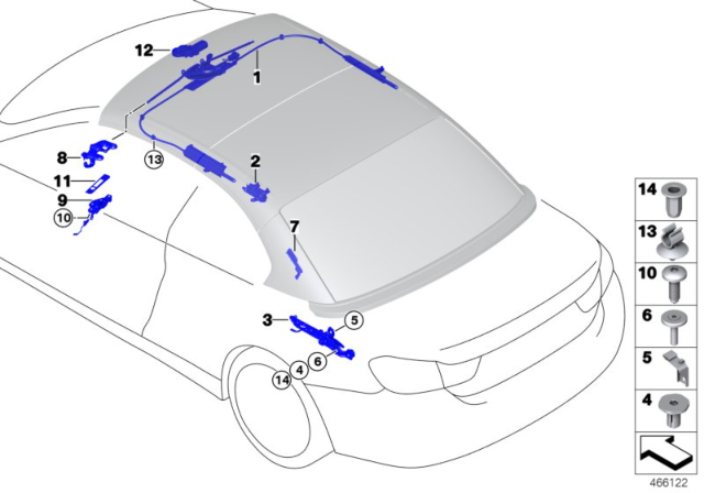 2015 BMW 428i xDrive Combination Countersunk-Head Screw Diagram for 07147323469