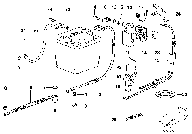 1999 BMW 323i Battery Cable Diagram