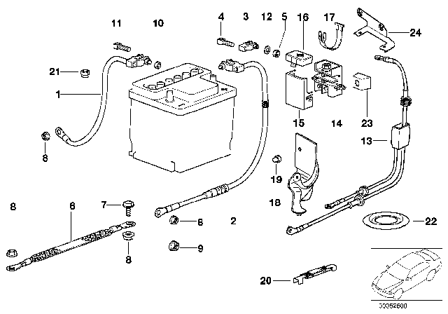 1999 BMW 318is Battery Cable Diagram 2