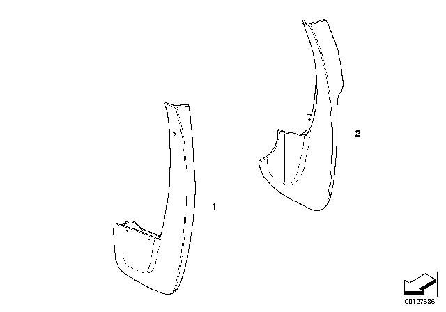 2004 BMW X3 Set Mud Flaps Front Diagram for 82160149311