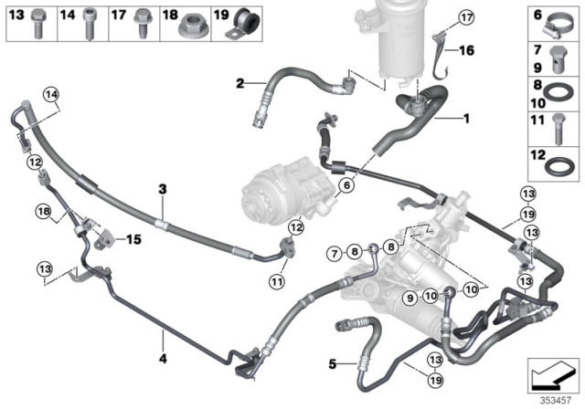 2014 BMW X5 Oil Lines Diagram