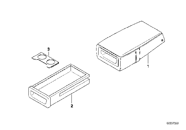 1994 BMW 325i Seat, Rear, Centre Armrest Diagram