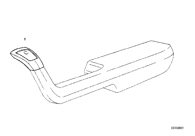 1976 BMW 530i Armrest Upper Part Rear Left Diagram for 51421822723