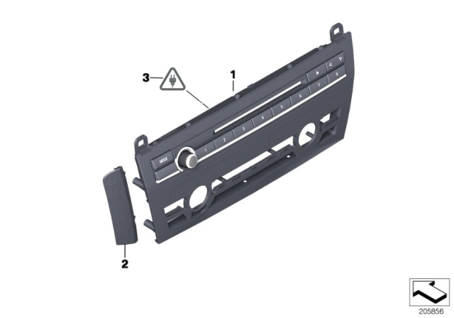 2011 BMW 535i GT xDrive Audio Operator Unit Diagram