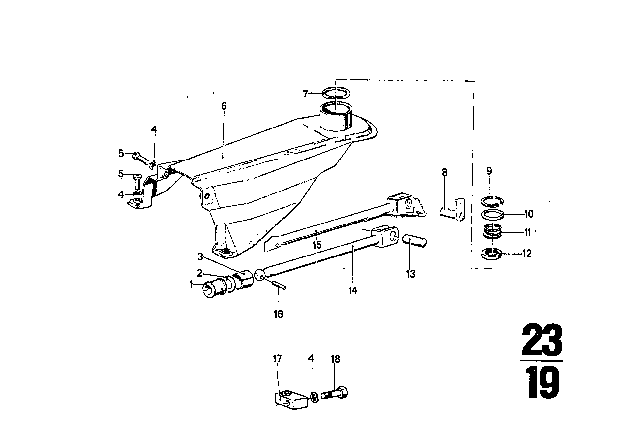 1972 BMW 3.0CS Housing & Attaching Parts (Getrag 262) Diagram 3