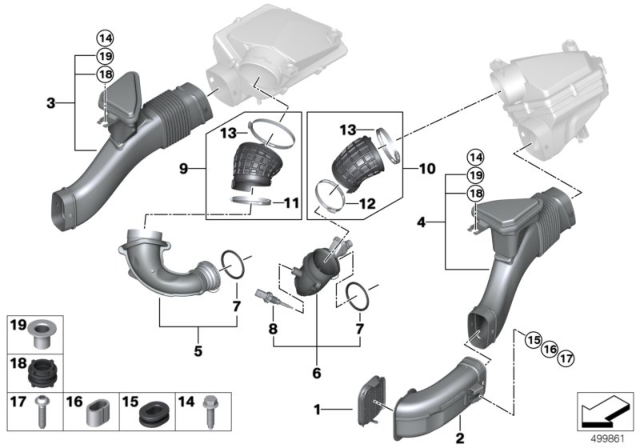 2020 BMW X6 Air Ducts Diagram