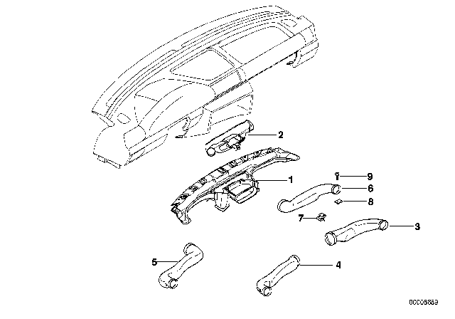 1995 BMW 318ti Air Channel Diagram 1