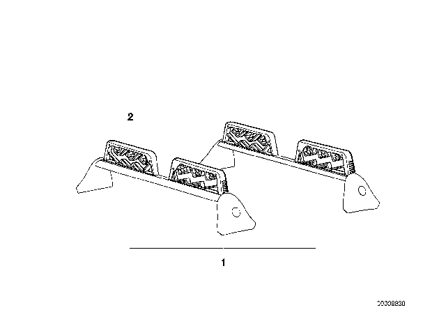 1997 BMW M3 Set Ski Holder Diagram for 82129401208