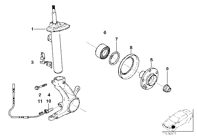 2004 BMW 325xi Lock Ring Diagram for 07119934755