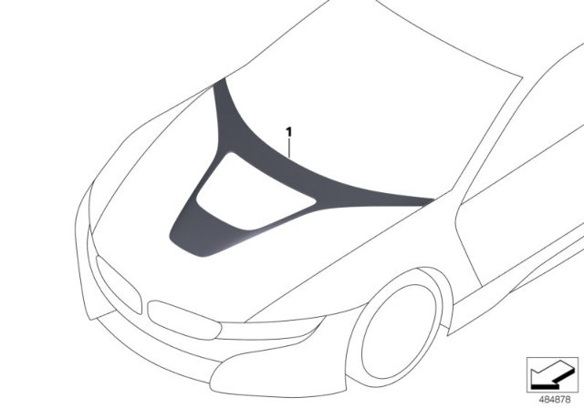 2019 BMW i8 Foil Bonnet Diagram for 51147992803